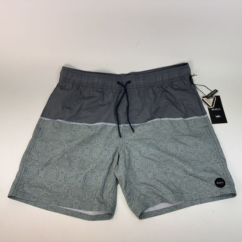 Men's RVCA Country Stretch Swim Trunks, Size Large, Moody blue